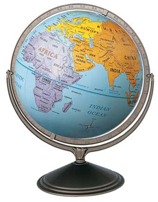 world map globe view. the world map globe