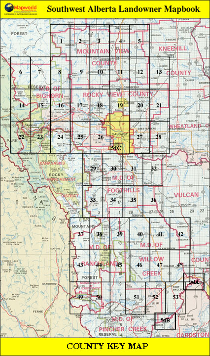 Rocky View County Land Ownership Map Map World.ca - Product Info